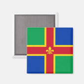 Vlag van Lincolnshire Magnet (Voorkant / Achterkant)