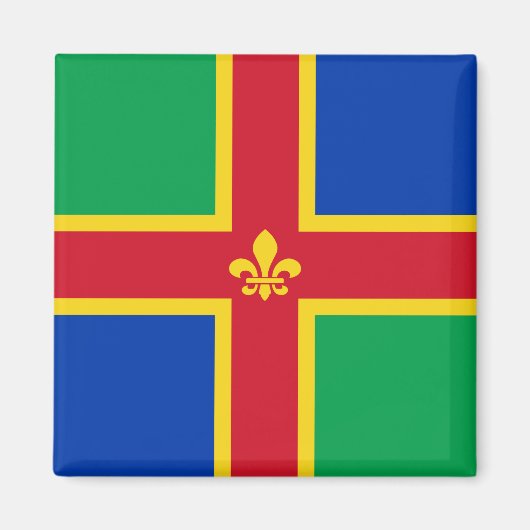 Vlag van Lincolnshire Magnet (Voorkant)