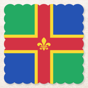 Vlag van Lincolnshire Paper Onderzetter