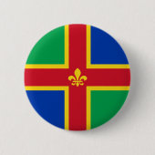 Vlag van Lincolnshire Ronde Button 5,7 Cm (Voorkant)