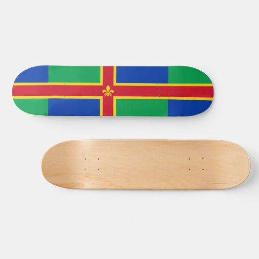 Vlag van Lincolnshire Skateboard (Horizontaal)