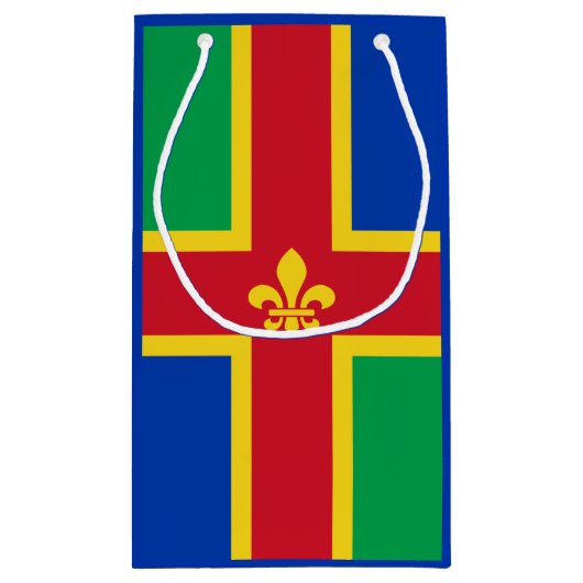Vlag van Lincolnshire Small Gift Bag Klein Cadeauzakje (Achterkant)