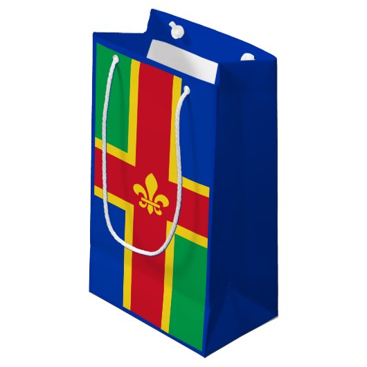 Vlag van Lincolnshire Small Gift Bag Klein Cadeauzakje (Voorkant Gekanteld)
