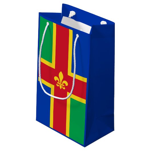 Vlag van Lincolnshire Small Gift Bag Klein Cadeauzakje (Achterkant Gekanteld)