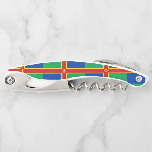 Vlag van Lincolnshire Waiter's Corkschroef Kurkentrekker (Voorkant)