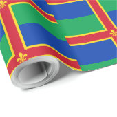 Vlag van Lincolnshire Wrapping Paper Cadeaupapier (Rol Hoek)