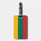 Vlag van Litouwen Bagagelabel met lederriem (Achterkant verticaal)
