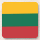 Vlag van Litouwen Bier Onderzetter (Voorkant)