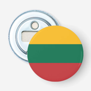 Vlag van Litouwen Button Flesopener