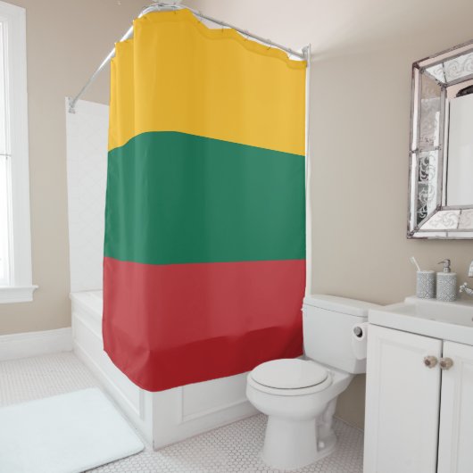 Vlag van Litouwen Douchegordijn (In situ)