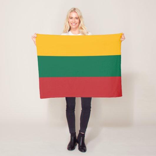 Vlag van Litouwen Fleece Deken (In situ)