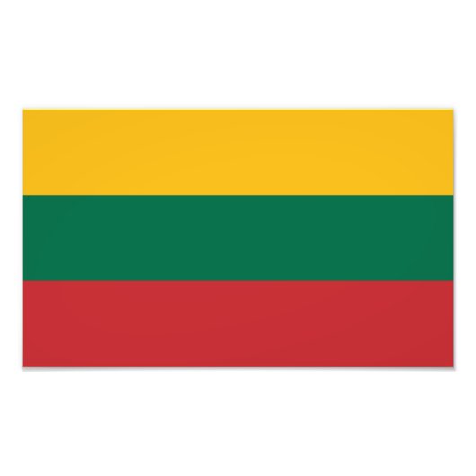 Vlag van Litouwen Foto Afdruk (Voorkant)