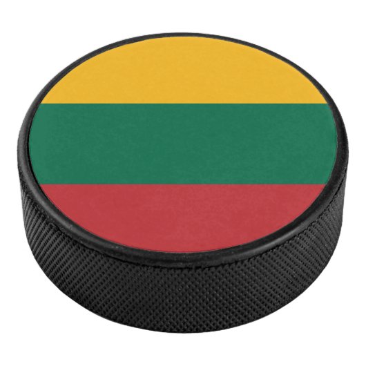 Vlag van Litouwen Hockey Puck (3/4)