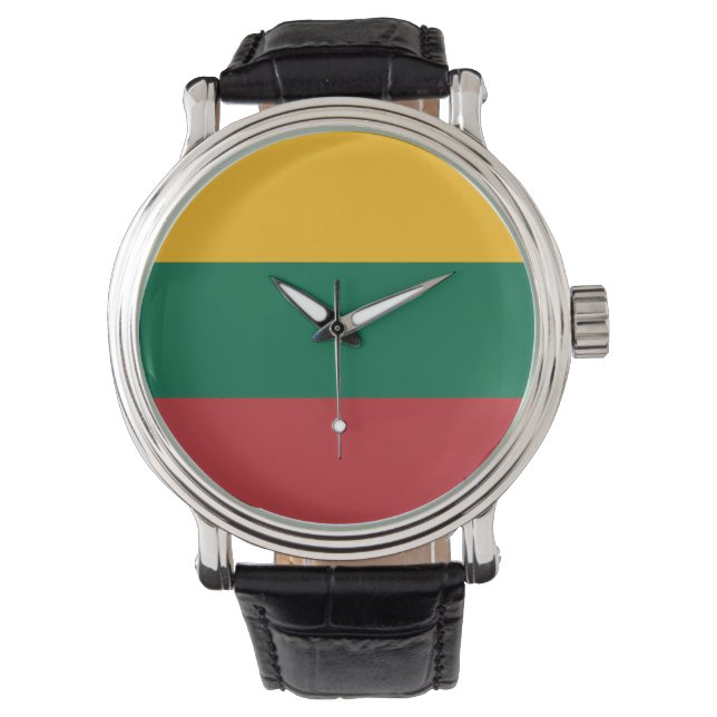 Vlag van Litouwen Horloge (Voorkant)