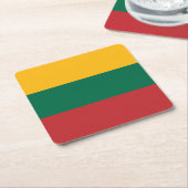 Vlag van Litouwen Kartonnen Onderzetters (Schuin)
