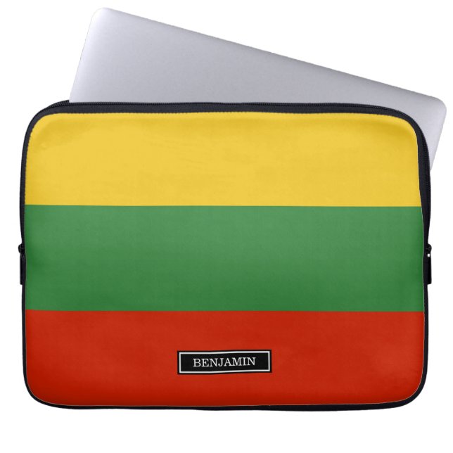 Vlag van Litouwen Laptop Sleeve (Voorkant)