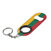 Vlag van Litouwen Mini Flessenopener (Voorkant Gekanteld)