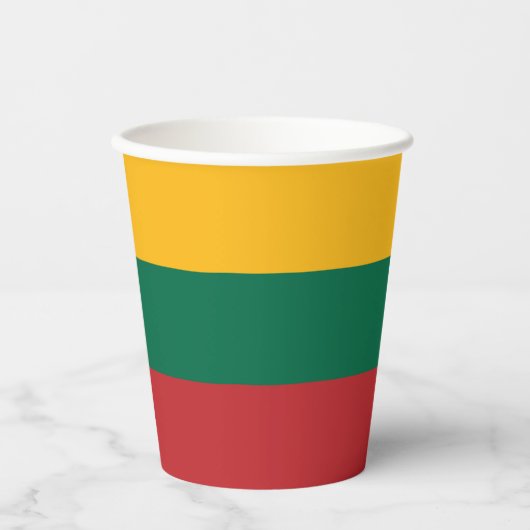 Vlag van Litouwen Papieren Bekers (Voorkant)