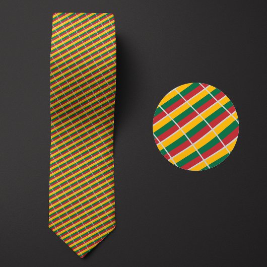Vlag van Litouwen Patroon Necktie benadrukt de n Stropdas