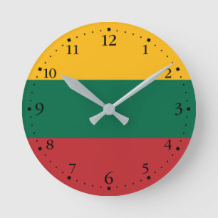 Vlag van Litouwen Ronde Klok