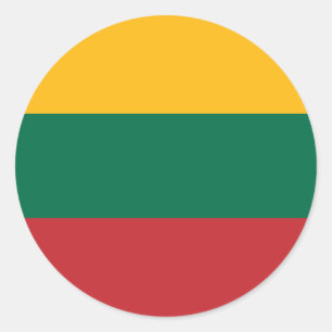Vlag van Litouwen Ronde Sticker