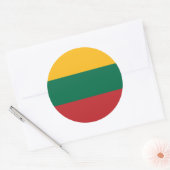 Vlag van Litouwen Ronde Sticker (Envelop)
