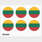 Vlag van Litouwen Ronde Sticker (Vel)