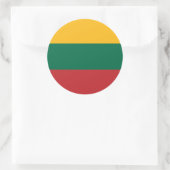 Vlag van Litouwen Ronde Sticker (Tas)