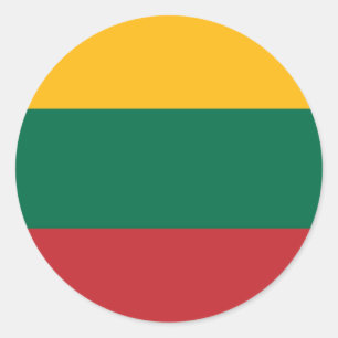 Vlag van Litouwen Ronde Sticker