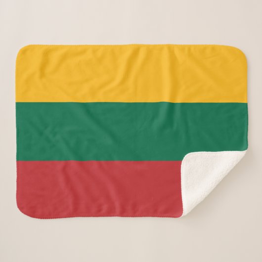 Vlag van Litouwen Sherpa Deken (Voorkant (horizontaal))