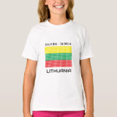 Vlag van Litouwen T-shirt (Voorkant)