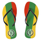 Vlag van Litouwen Teenslippers (Voetbed)