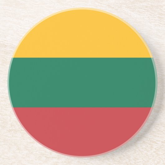 Vlag van Litouwen Zandsteen Onderzetter (Voorkant)