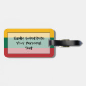 Vlag van Litouwse Easy ID Personal Bagagelabel (Achterkant horizontaal)