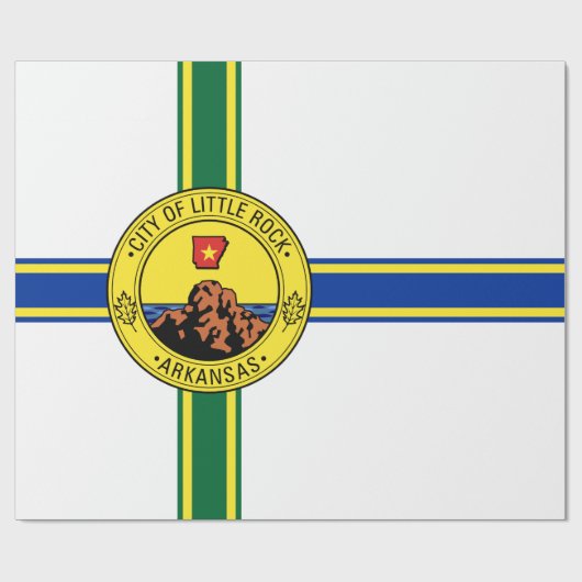 Vlag van Little Rock (Arkansas) Cadeaupapier (Vlak)