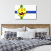 Vlag van Little Rock (Arkansas) Canvas Afdruk (Insitu (Slaapkamer))