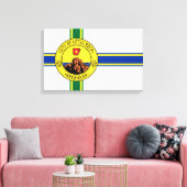 Vlag van Little Rock (Arkansas) Canvas Afdruk (Insitu (Woonkamer))