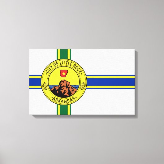 Vlag van Little Rock (Arkansas) Canvas Afdruk (Voorkant)