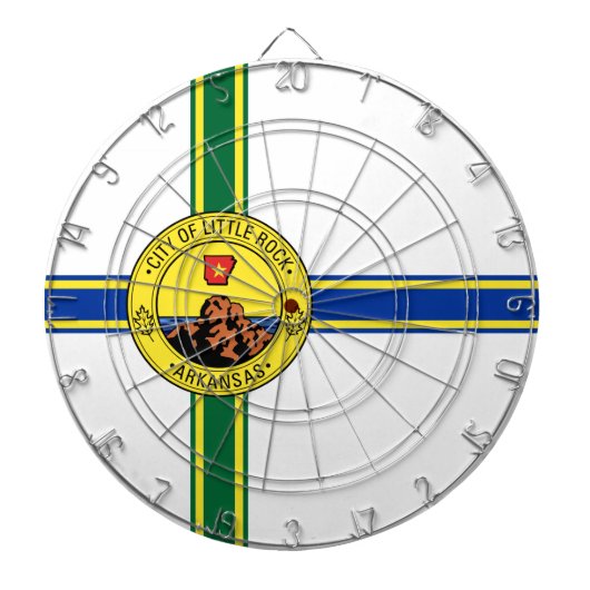 Vlag van Little Rock (Arkansas) Dartbord (Voorkant)