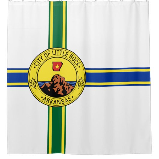 Vlag van Little Rock (Arkansas) Douchegordijn (Voorkant)