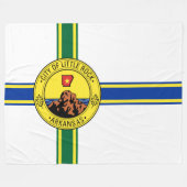 Vlag van Little Rock (Arkansas) Fleece Deken (Voorkant (Horizontaal))