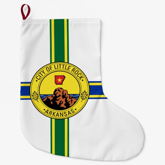 Vlag van Little Rock (Arkansas) Grote Kerstsok (Voorkant)