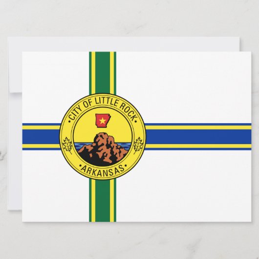 Vlag van Little Rock (Arkansas) Kaart (Voorkant)