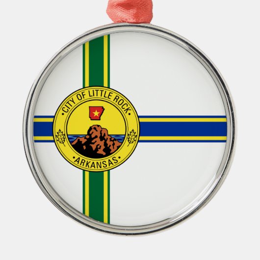 Vlag van Little Rock (Arkansas) Metalen Ornament (Voorkant)