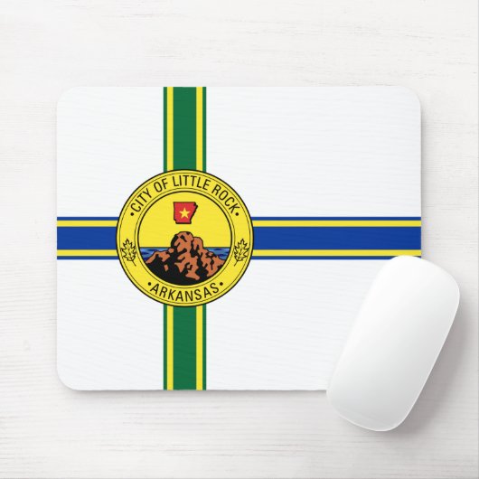 Vlag van Little Rock (Arkansas) Muismat (Met muis)
