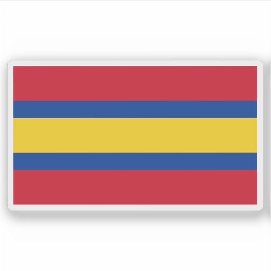 Vlag van Loja, Ecuador Sticker (Voorkant)