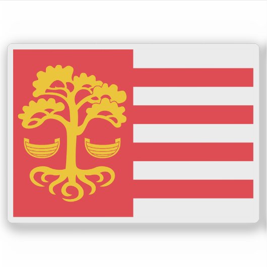 Vlag van Loksa, Estland Sticker (Voorkant)