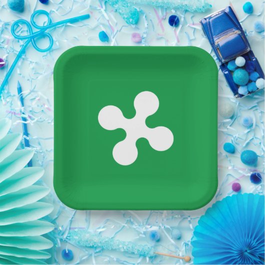 Vlag van Lombardia (Italië) Papieren Bordje (Feest)