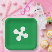 Vlag van Lombardia (Italië) Papieren Bordje (Feest)