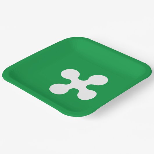 Vlag van Lombardia (Italië) Papieren Bordje (Gebogen)